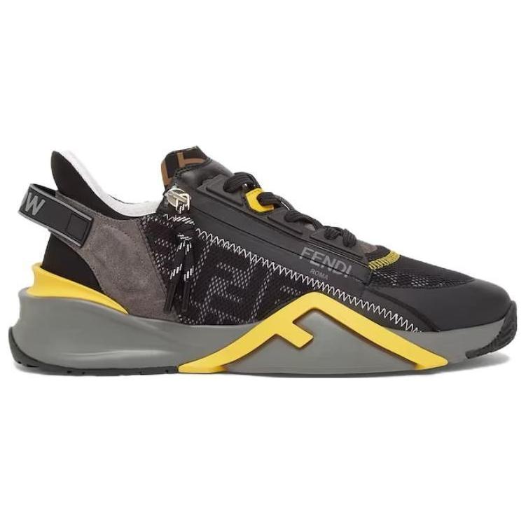 Fendi Flow Slip-On 'Black Grey Yellow' 圖 2