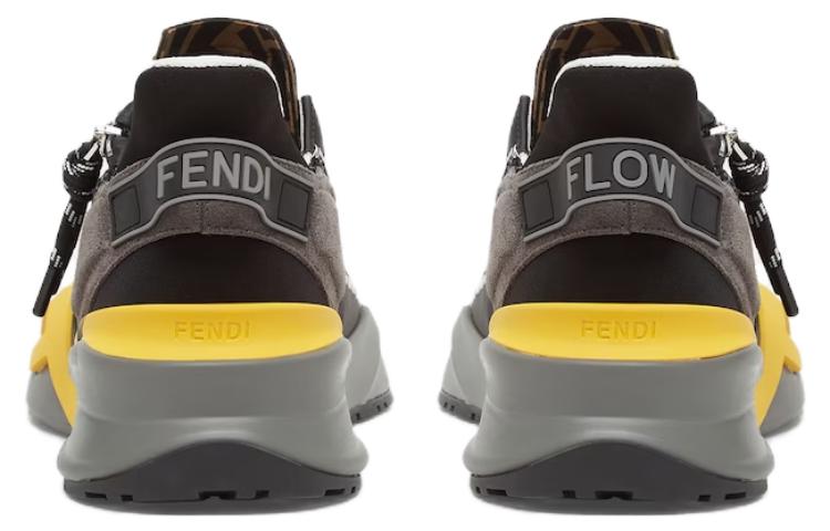 Fendi Flow Slip-On 'Black Grey Yellow' 圖 4