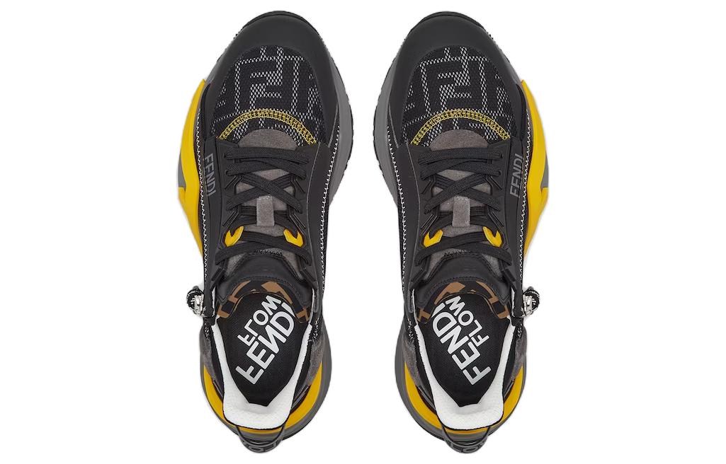 Fendi Flow Slip-On 'Black Grey Yellow' 圖 5