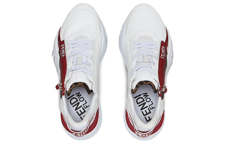 Shop フェンディ Flow スリッポン (ホワイト) 7E1392-AF5Q-F1DVV