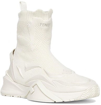 FENDI芬迪 Flow 網布 高筒套腳 運動休閒鞋 白色 Lookbook FENDI芬迪 Flow 網布 高筒套腳 運動休閒鞋 白色