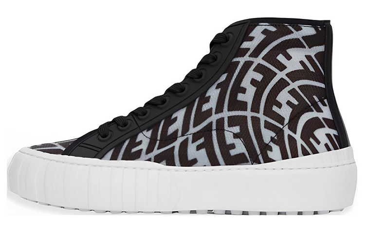 Fendi Force High 'Letter Pattern Black Purple'