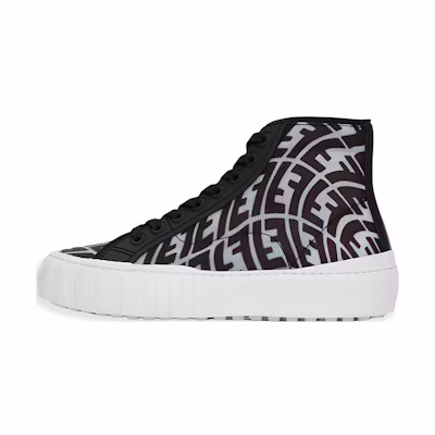 Fendi Force High 'Letter Pattern Black Purple'