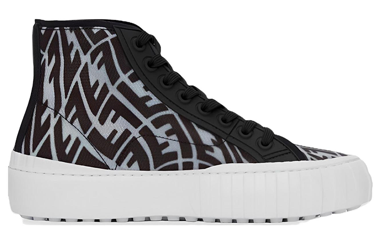 Fendi Force High 'Letter Pattern Black Purple' 圖 2