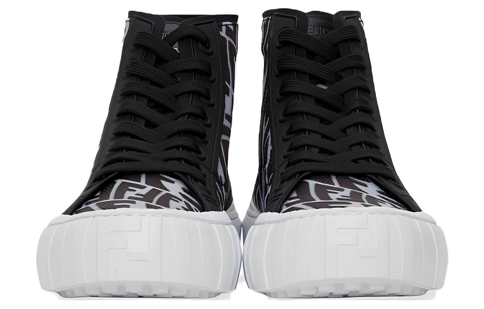 Fendi Force High 'Letter Pattern Black Purple' 圖 3