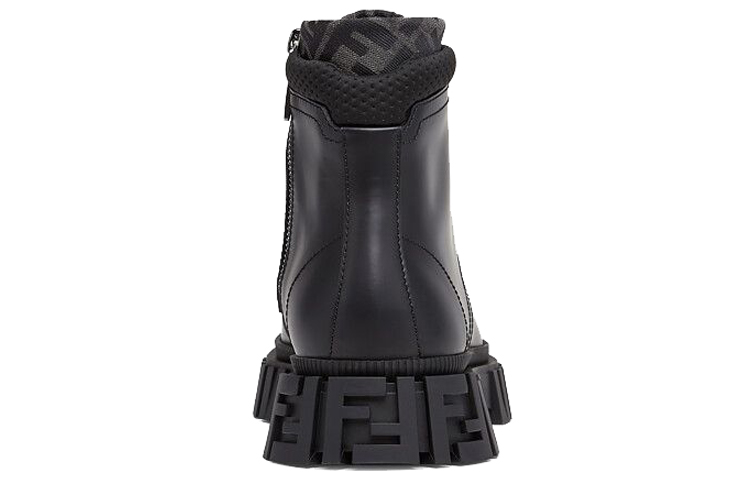 Details for FENDI 芬迪 Force 皮革 系帶及踝靴 黑色