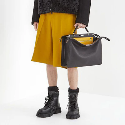 FENDI 芬迪 Force 皮革 系帶及踝靴 黑色 Sizing FENDI 芬迪 Force 皮革 系帶及踝靴 黑色