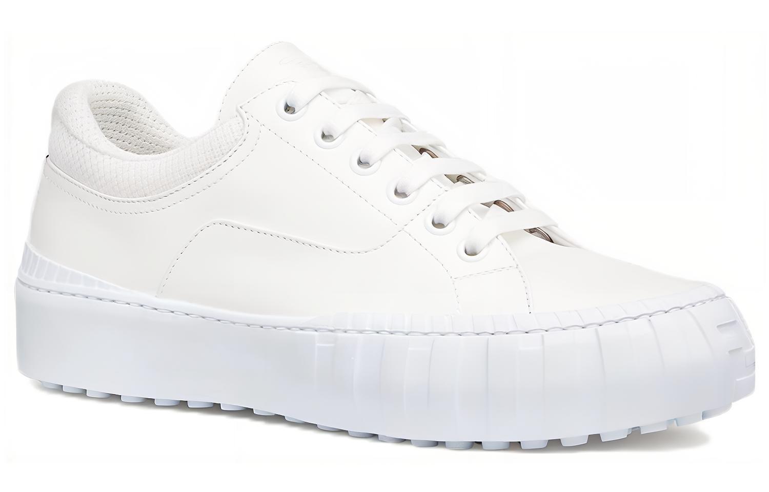 Fendi Force Leather Lace-Up 'White Fashion Sneaker' 圖 3