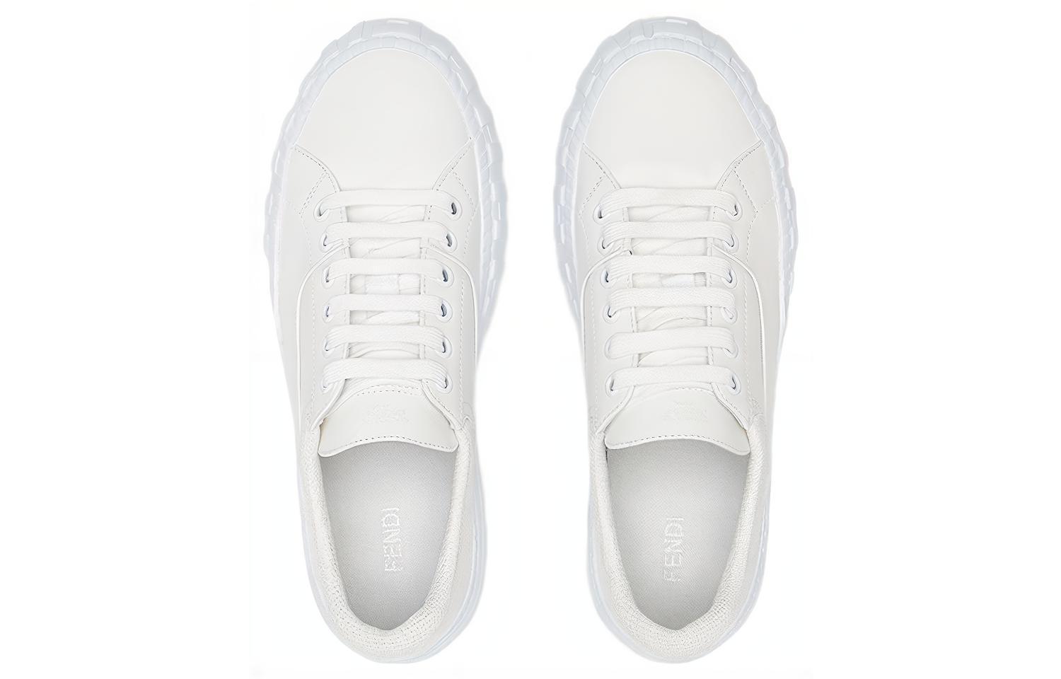 Fendi Force Leather Lace-Up 'White Fashion Sneaker' 圖 4