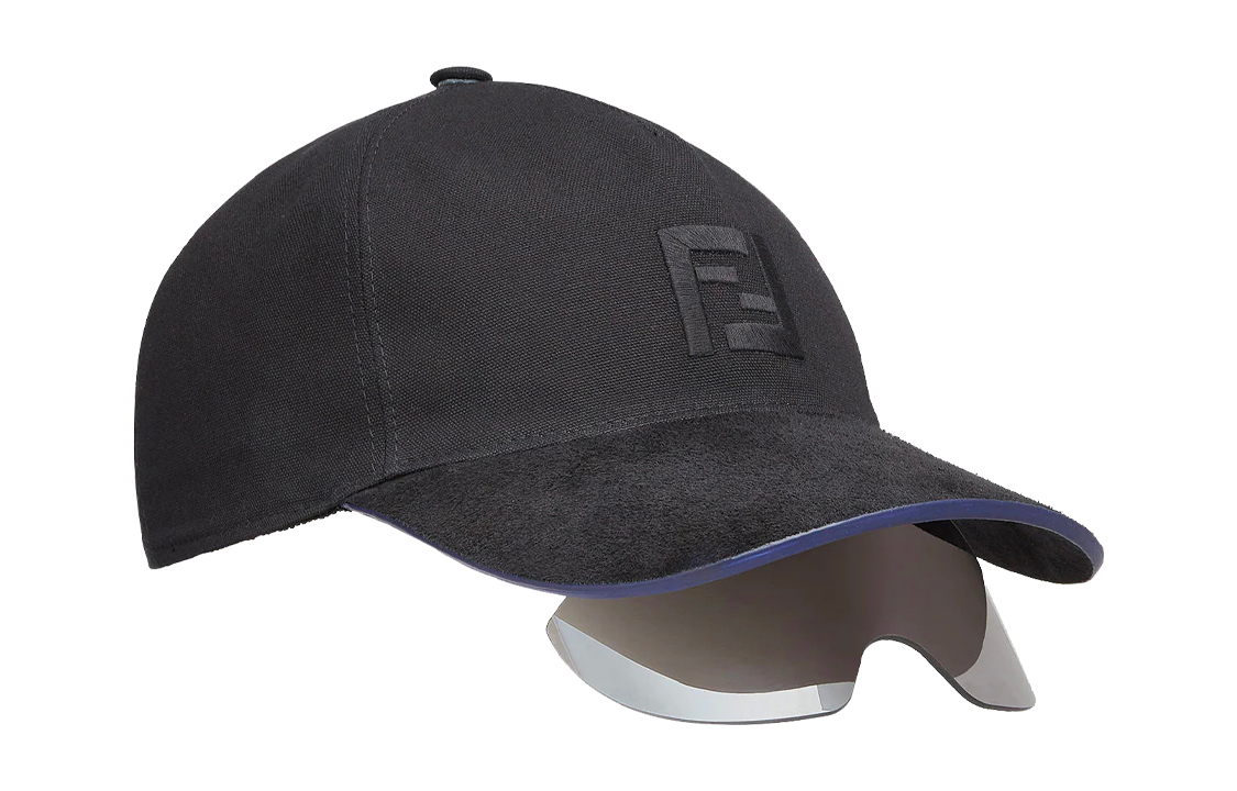 Lookbook フェンディ Fs ブラック ベースボールキャップ サングラス付き アイキャップ. FE40022U-0005C