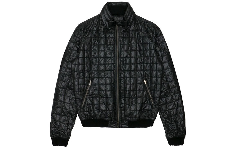 Fendi FW20 Black Zip-Up Short Jacket Long Sleeve FW0466ZETF0QA1