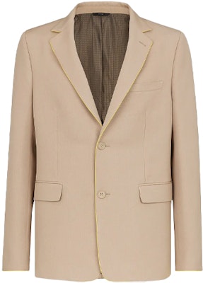 フェンディ FW21 ベージュ ウール ブレザー ロゴボタン付き. FJ0636AGYNF0QE3 Order フェンディ FW21 ベージュ ウール ブレザー ロゴボタン付き. FJ0636AGYNF0QE3