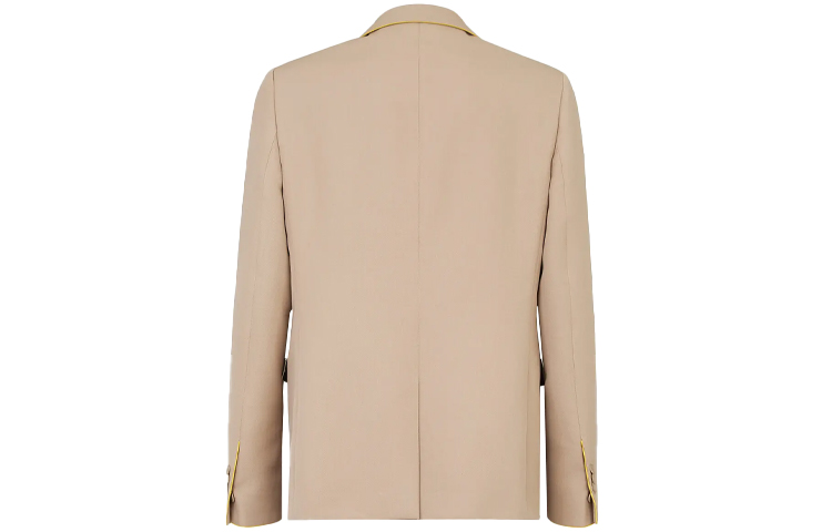 Lookbook フェンディ FW21 ベージュ ウール ブレザー ロゴボタン付き. FJ0636AGYNF0QE3