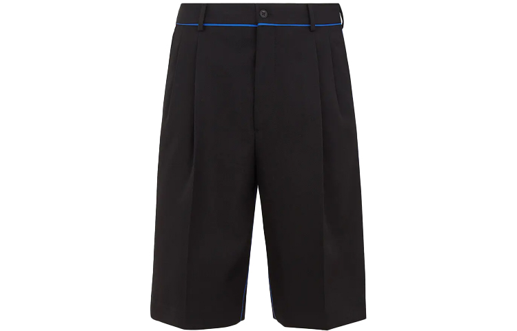 FENDI FW21 Bermuda Wool Shorts Black FB0695AGYHF0QA1