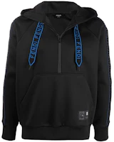 Fendi FW21 Black Hoodie with Logo Strap and Zipper Design FAF639AGJNF02W2 Fendi FW21 Black Hoodie with Logo Strap and Zipper Design FAF639AGJNF02W2
