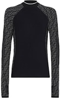 FENDI FW21 Black Long Sleeve Tee with Creative Graphic Design. FAF645AI58F0RWK FENDI FW21 Black Long Sleeve Tee with Creative Graphic Design. FAF645AI58F0RWK