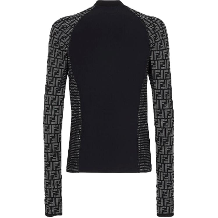 Lookbook FENDI FW21 黑色长袖T恤 带创意图案设计 FAF645AI58F0RWK