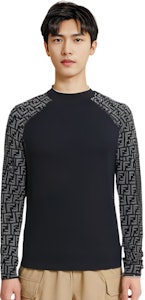 FENDI FW21 黑色长袖T恤 带创意图案设计 FAF645AI58F0RWK Purchase FENDI FW21 黑色长袖T恤 带创意图案设计 FAF645AI58F0RWK