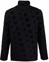FENDI FW21 Black Long Sleeve Turtleneck T-Shirt with Logo Design. FAF594AE15 FENDI FW21 Black Long Sleeve Turtleneck T-Shirt with Logo Design. FAF594AE15