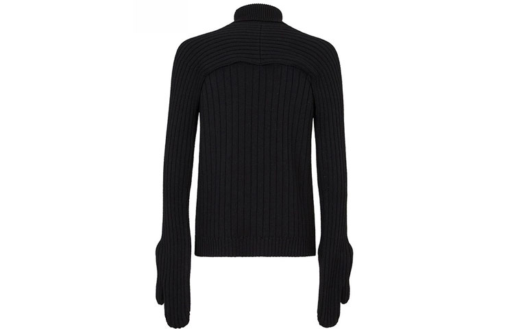 Lookbook FENDI FW21 Hitam Slim-Fit High Neck Pullover Sweater Dual Pakai. FZC477AH2UF0QA1