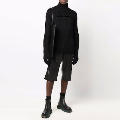FENDI FW21 Black Slim-Fit High Neck Pullover Sweater Dual Wearable. FZC477AH2UF0QA1 Purchase FENDI FW21 Black Slim-Fit High Neck Pullover Sweater Dual Wearable. FZC477AH2UF0QA1