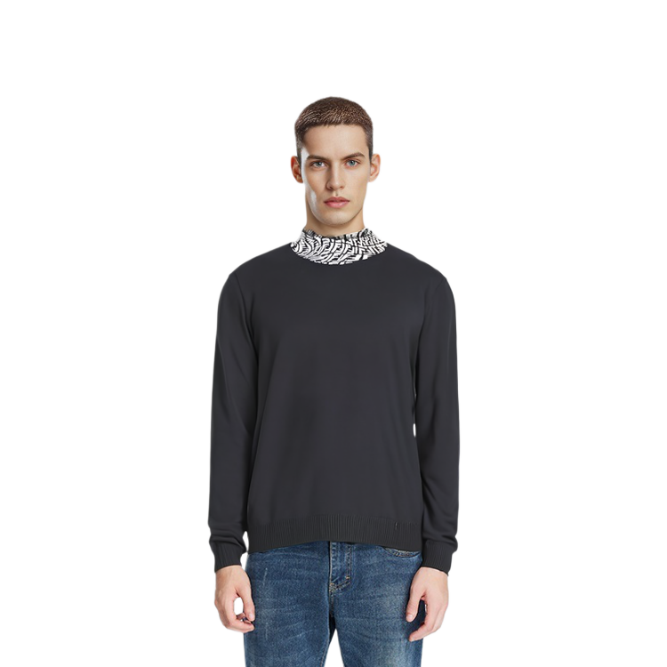 FENDI FW21 Black Wool Sweater with Double F Logo on Neck. FZZ411AFZCF0QA1 圖 5