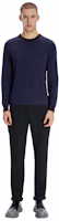 Shop FENDI FW21 對比條紋針織毛衣 藍黑配色 FZY078AH3CF0E1V