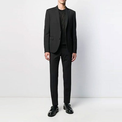 Fendi FW21 FF Pattern Wool Sweater Pullover - Black. FZY063AAUQF0QA1 Lookbook Fendi FW21 FF Pattern Wool Sweater Pullover - Black. FZY063AAUQF0QA1