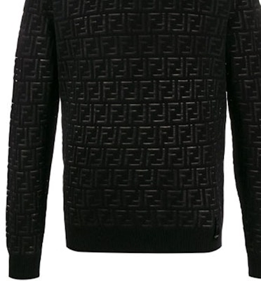 Fendi FW21 FF Pattern Wool Sweater Pullover - Black. FZY063AAUQF0QA1 Sizing Fendi FW21 FF Pattern Wool Sweater Pullover - Black. FZY063AAUQF0QA1