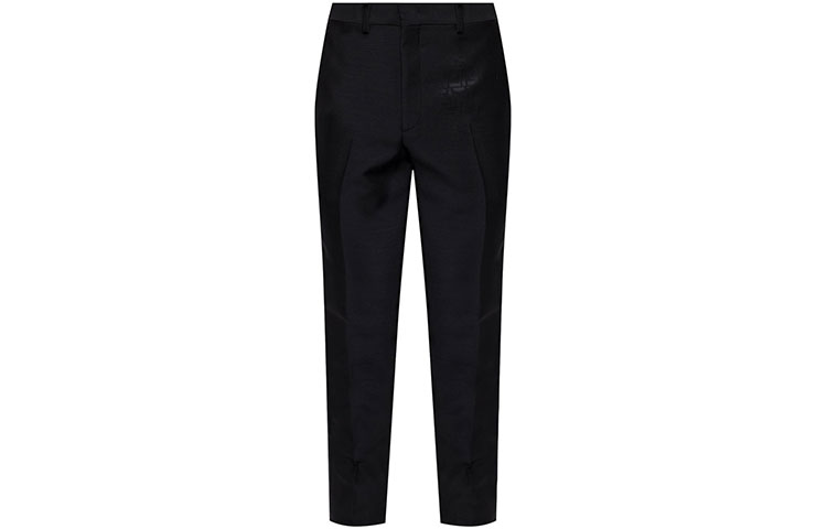 FENDI FW21 Jacquard Straight-Cut Casual Pants Black FB0366AANZF0QA1