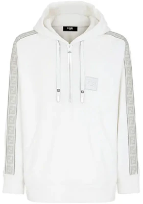 Fendi FW21 White Logo Fleece Drawstring Hoodie Long Sleeve FAF647AI59F0W42 Buy Fendi FW21 White Logo Fleece Drawstring Hoodie Long Sleeve FAF647AI59F0W42