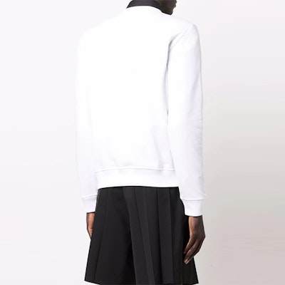 FENDI FW21 White Pullover Sweatshirt with Brushstroke Print Design. FY0178AH0RF0QA0 Purchase FENDI FW21 White Pullover Sweatshirt with Brushstroke Print Design. FY0178AH0RF0QA0