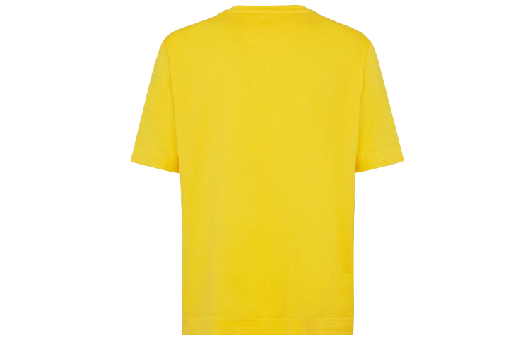 FENDI FW21 Yellow Cotton T-Shirt with Mesh Front Pocket. FY0936AGAIF1DO6 圖 3