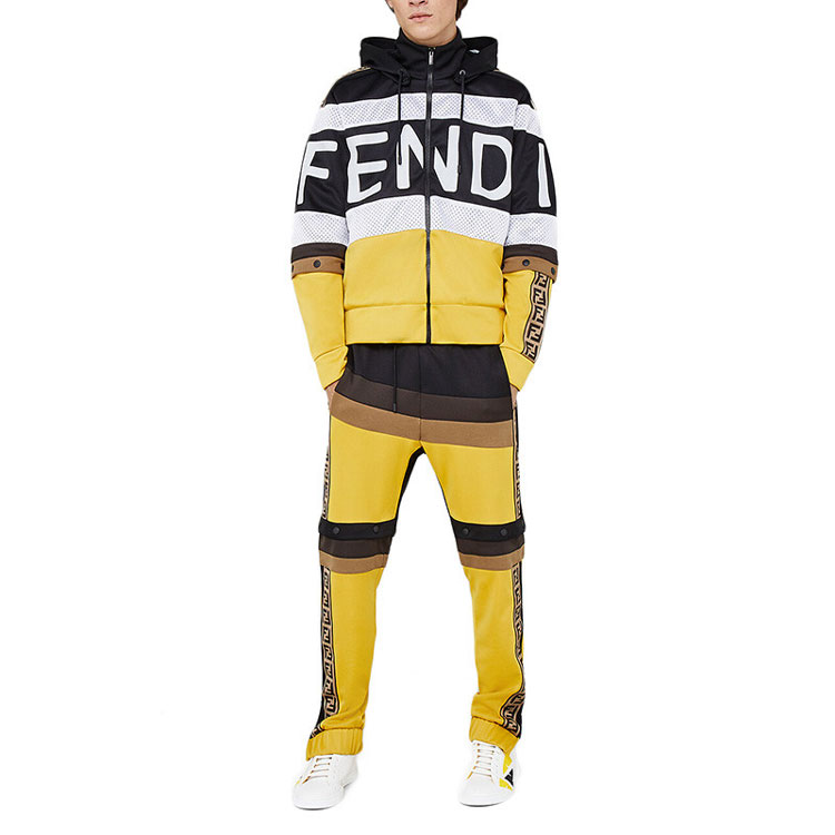 FENDI FW21 Yellow FF Stripe Logo Track Pants with Elastic Waistband. FAB557AD31F0G8T 圖 4