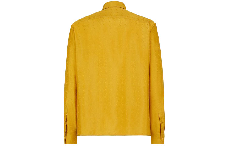 FENDI FW21 Yellow Silk Shirt with All-Over Logo Print. FS0808AH20F0VT1 圖 3