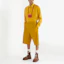 Shop Camisa de Seda Amarilla FENDI FW21 con Estampado de Logo por Todas Partes. FS0808AH20F0VT1