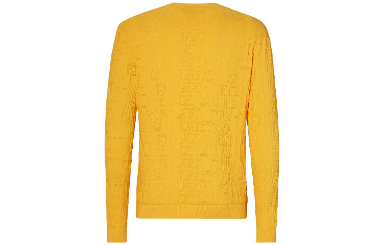 FENDI FW21 Yellow Sweater with Embossed FF Monogram Design FZY442AFZAF1DO6 圖 3