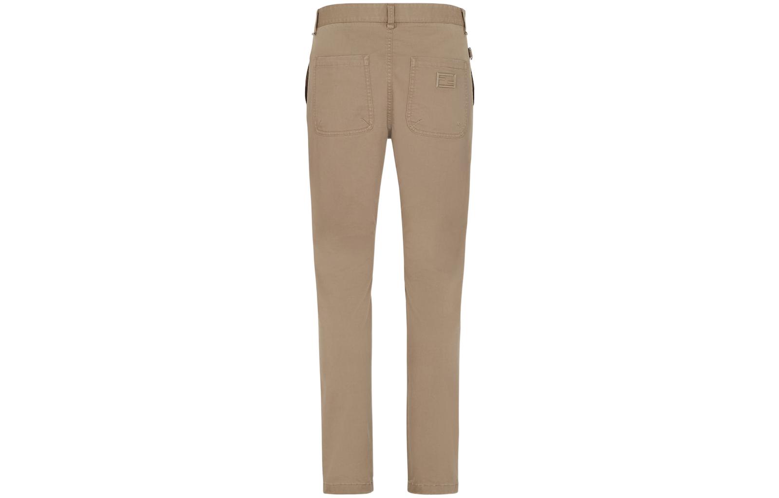 Lookbook FENDI FW22 Seluar Kasual Potongan Lurus Beige. FLP296AM60F0TZ6