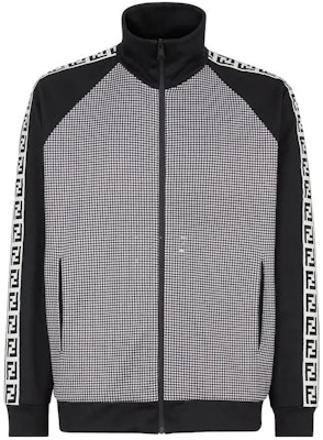 フェンディ FW22 ブラック千鳥格子ロゴプリント ハイネックルーズジャケット FAF662AL47F0J8Z Buy フェンディ FW22 ブラック千鳥格子ロゴプリント ハイネックルーズジャケット FAF662AL47F0J8Z