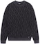 Buy FENDI FW22 Black Knit Pullover Sweater with All-Over Logo Print. FZX005ALJXF06T0