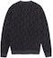Lookbook FENDI FW22 Black Knit Pullover Sweater with All-Over Logo Print. FZX005ALJXF06T0