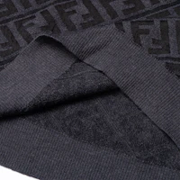 Cheap FENDI FW22 黑色針織全印Logo毛衣 FZX005ALJXF06T0