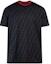 Order FENDI FW22 Black Logo Pattern Short-Sleeve T-Shirt with Contrast Collar FY0936A6ZUF0856