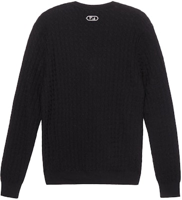 FENDI FW22 Black Solid Cable Knit Wool Sweater. FZX077AL3PF0QA1 Lookbook FENDI FW22 Black Solid Cable Knit Wool Sweater. FZX077AL3PF0QA1