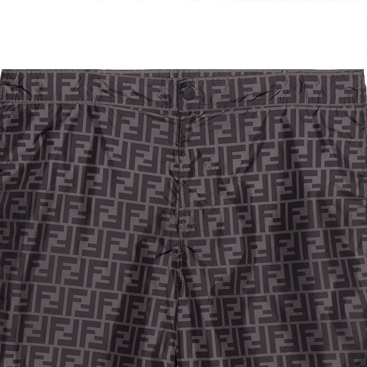 Sizing FENDI FW22 黑色直筒短褲 全版Logo印花 FXB079AL4EF0DS7