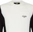 Shop FENDI FW22 Black White Knit Pullover Sweater Contrast Crewneck. FZY471AM0ZF0J8Z