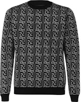 FENDI FW22 Black White Patterned Crewneck Pullover Sweater. FZX009ALJZF0UZ0 FENDI FW22 Black White Patterned Crewneck Pullover Sweater. FZX009ALJZF0UZ0