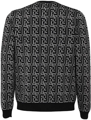 FENDI FW22 Black White Patterned Crewneck Pullover Sweater. FZX009ALJZF0UZ0 Lookbook FENDI FW22 Black White Patterned Crewneck Pullover Sweater. FZX009ALJZF0UZ0