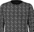 Details for FENDI FW22 Black White Patterned Crewneck Pullover Sweater. FZX009ALJZF0UZ0