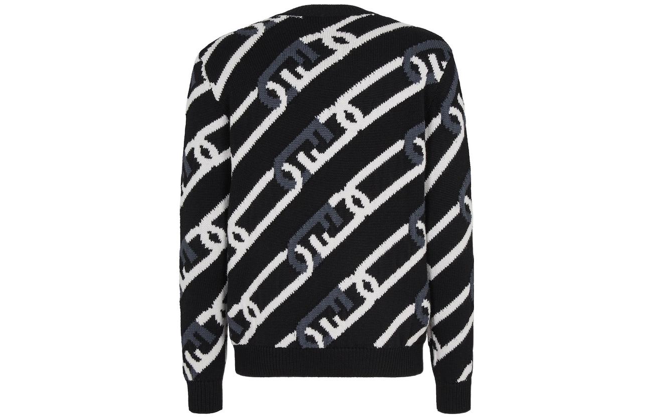 Lookbook FENDI FW22 链条图案黑色圆领毛衣 FZX085AL3VF0QA1